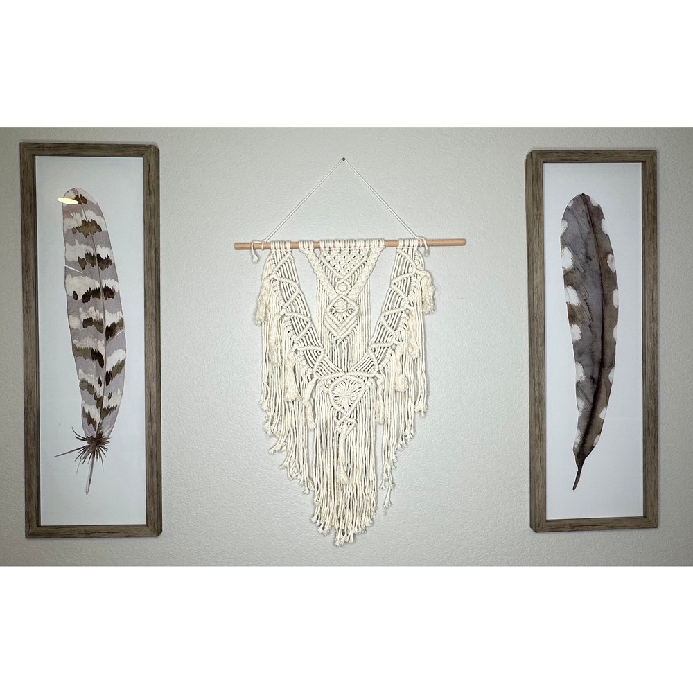Boho Macrame Wall Hanging, Boho Wall Decor, Woven Tapestry with Tassels
