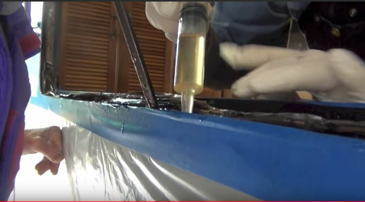 Epoxy Resin Thin Injectable Glue 4 RY Panel Delamination & Wood Rot Repair