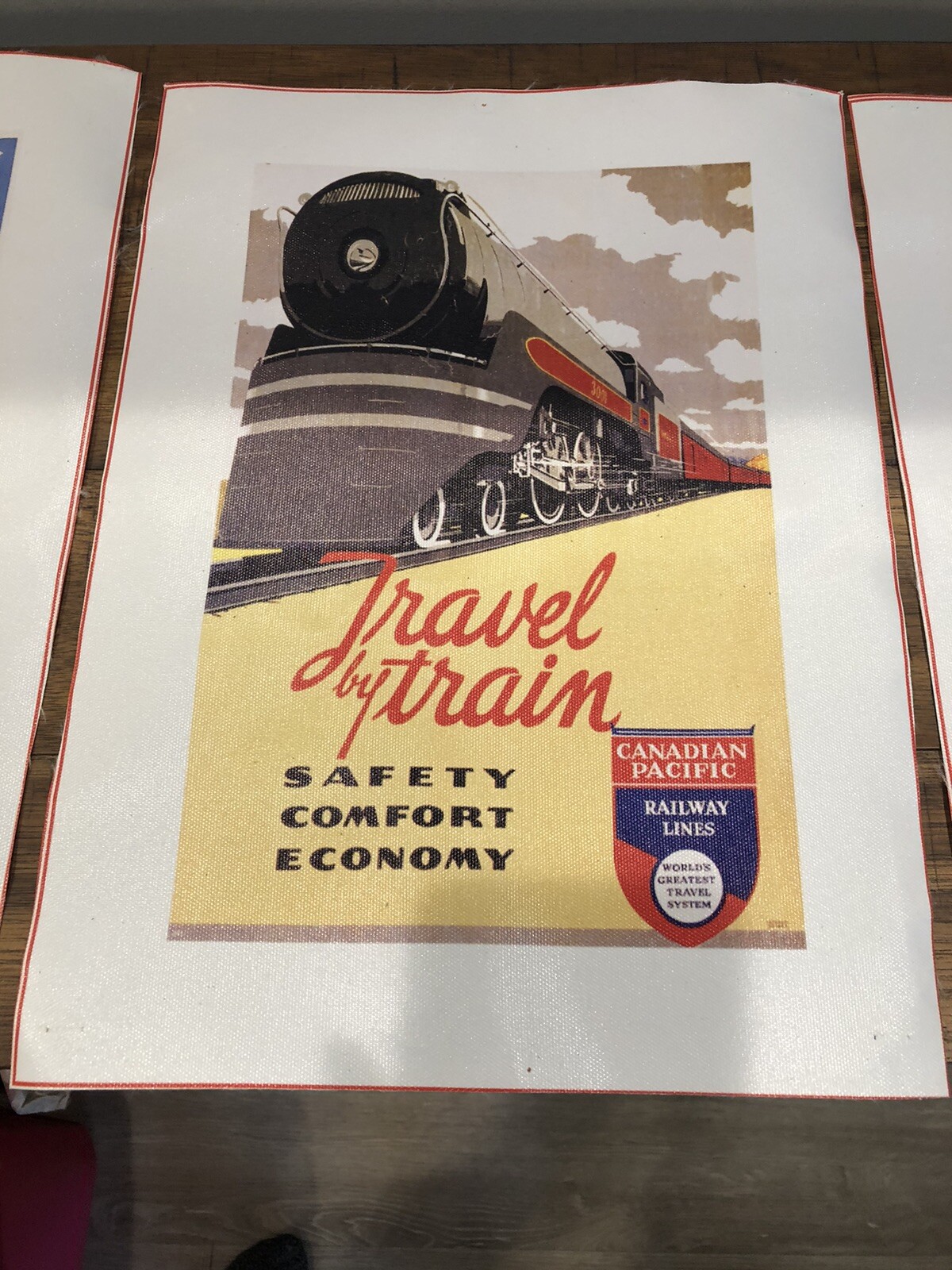 Canvas Railroad Prints, Lot Of 3, 11x15