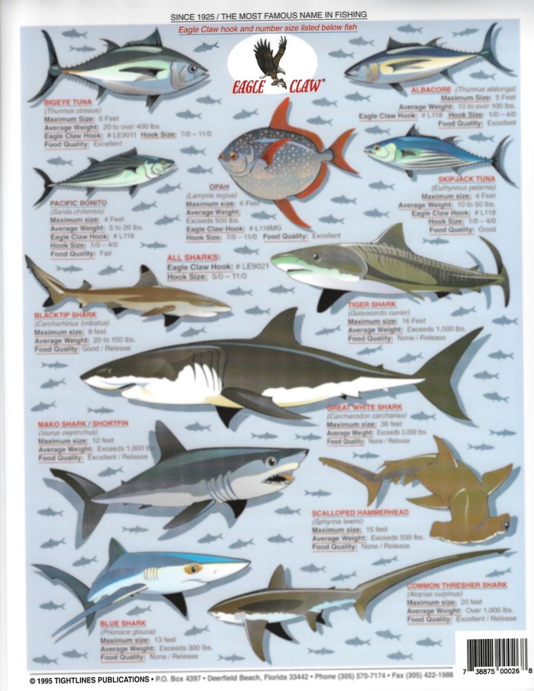 Pacific Ocean Fish Identification #2 - Quick Reference Guide