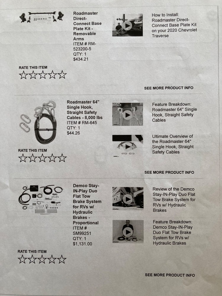 towing package Traverse 2020-2026