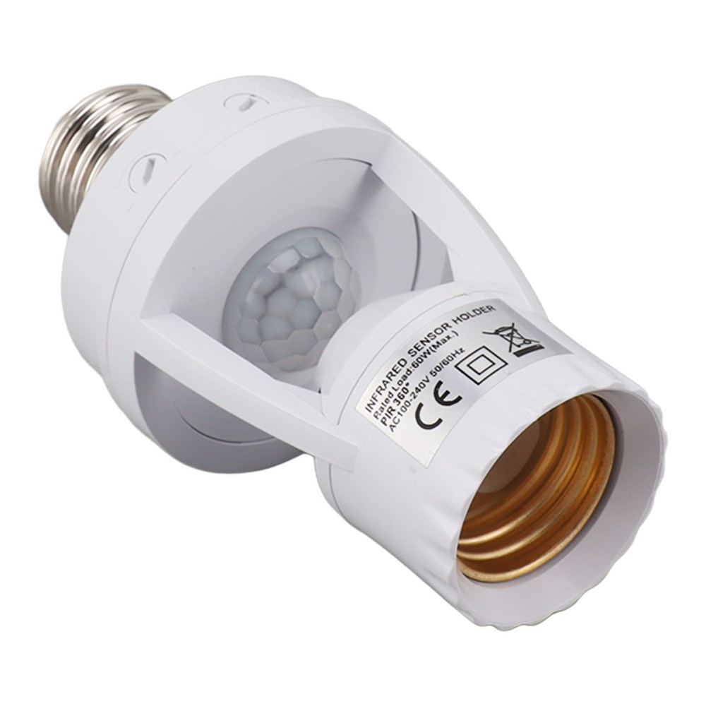 Motion Sensor Light Socket Automatic Nighttime On Off For Basement