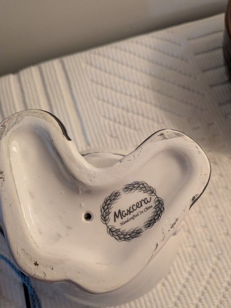 Mummy Halloween footed candy dish by Maxcera, ceramic