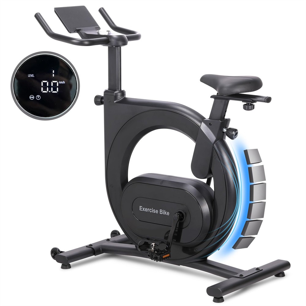 ⭐Exercise Bike Electromagnetic Control Adjustable Handlebars Seat for Home Cardi