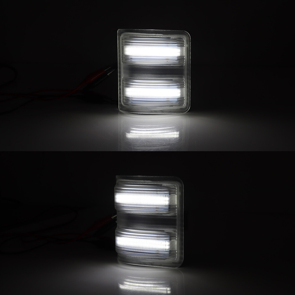 For 08-16 Ford F250 F350 F450 F550 Super Duty Clear White LED Side Mirror Lights