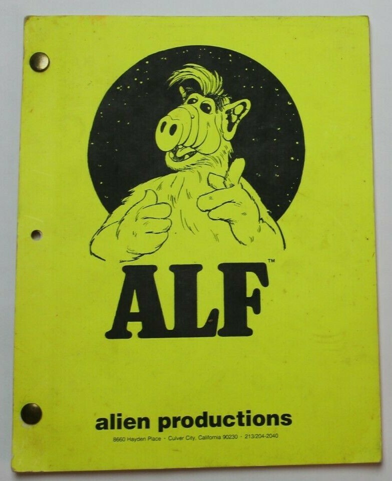 ALF / Bob Bendetson, 1987 TV Script "Night Train" Classic furry alien wiseguy