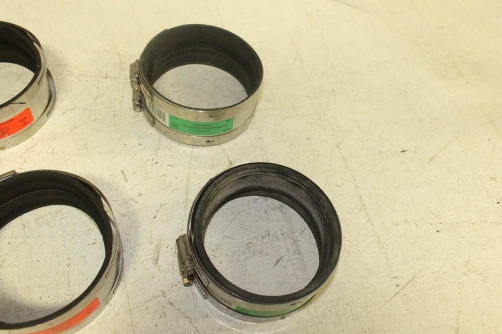 Six 4" Shielded Transition Couplings C1460