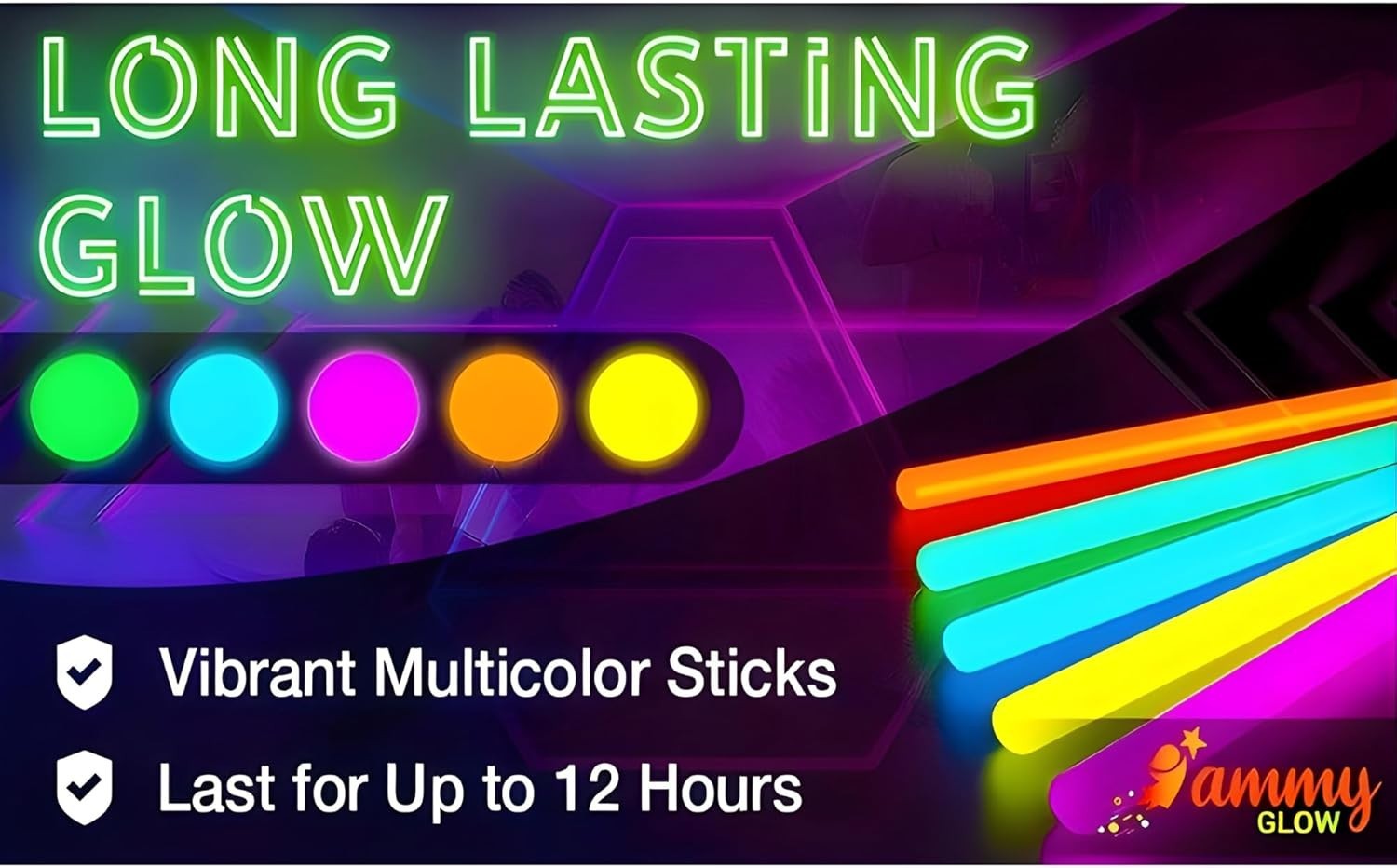 Vibrant 100 Pack Glow Sticks with Necklaces & Eyeglasses for Any Celebration