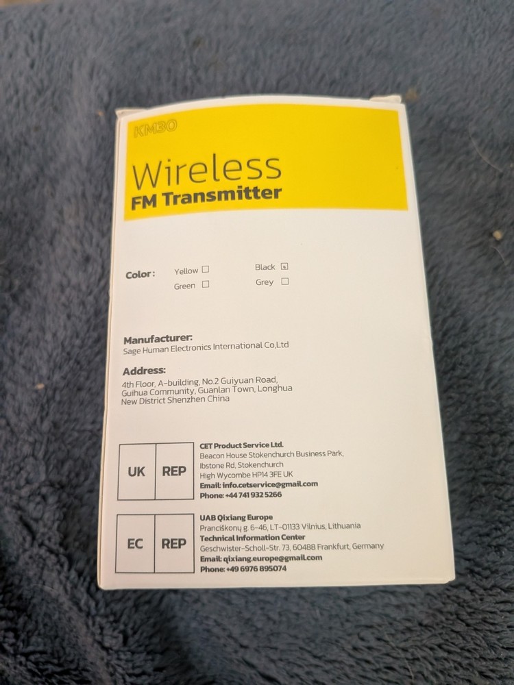 Nulaxy KM30 Bluetooth Car Adapter 1.8" Color Screen Strong Mic, QC3.0 Fast Black