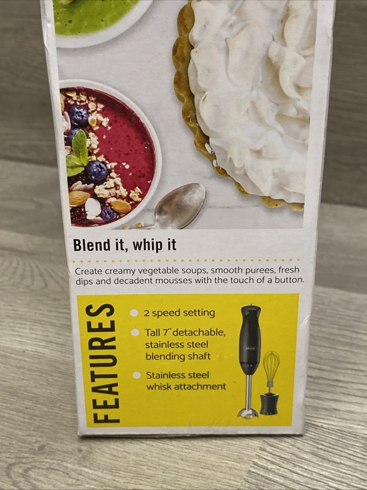 BELLA Immersion Hand Blender with Whisk Attachment