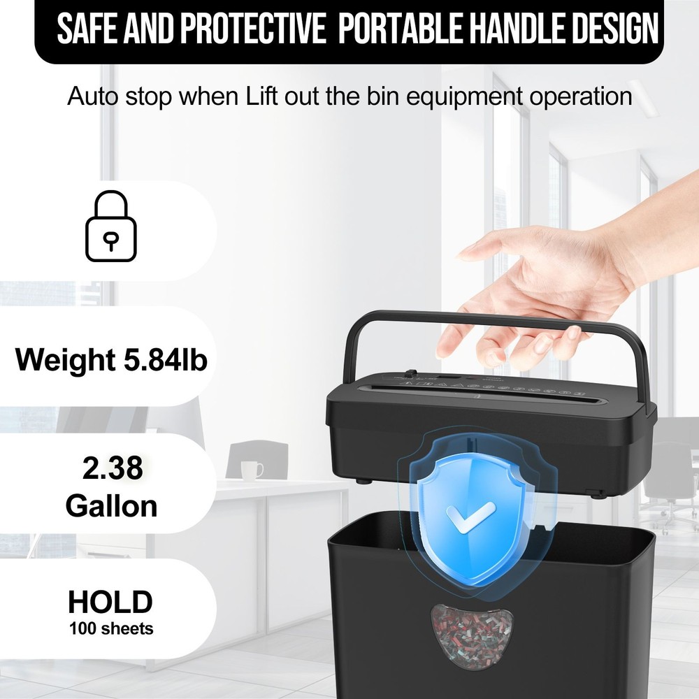 Home Use 5-Sheet Crosscut Shredder, P-4 Security, Small Office