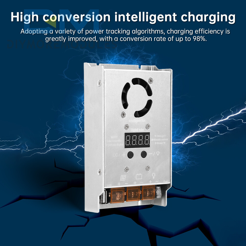 MPPT 500W 20A Solar Controller DC18-80V Step-down Charging Controller 12V 24V