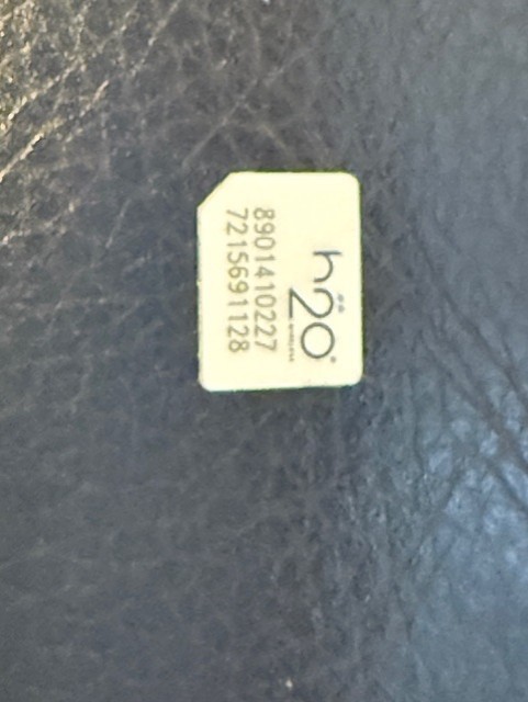 Used H2O sim card usa for activation bypass/testing only (Micro Sim)