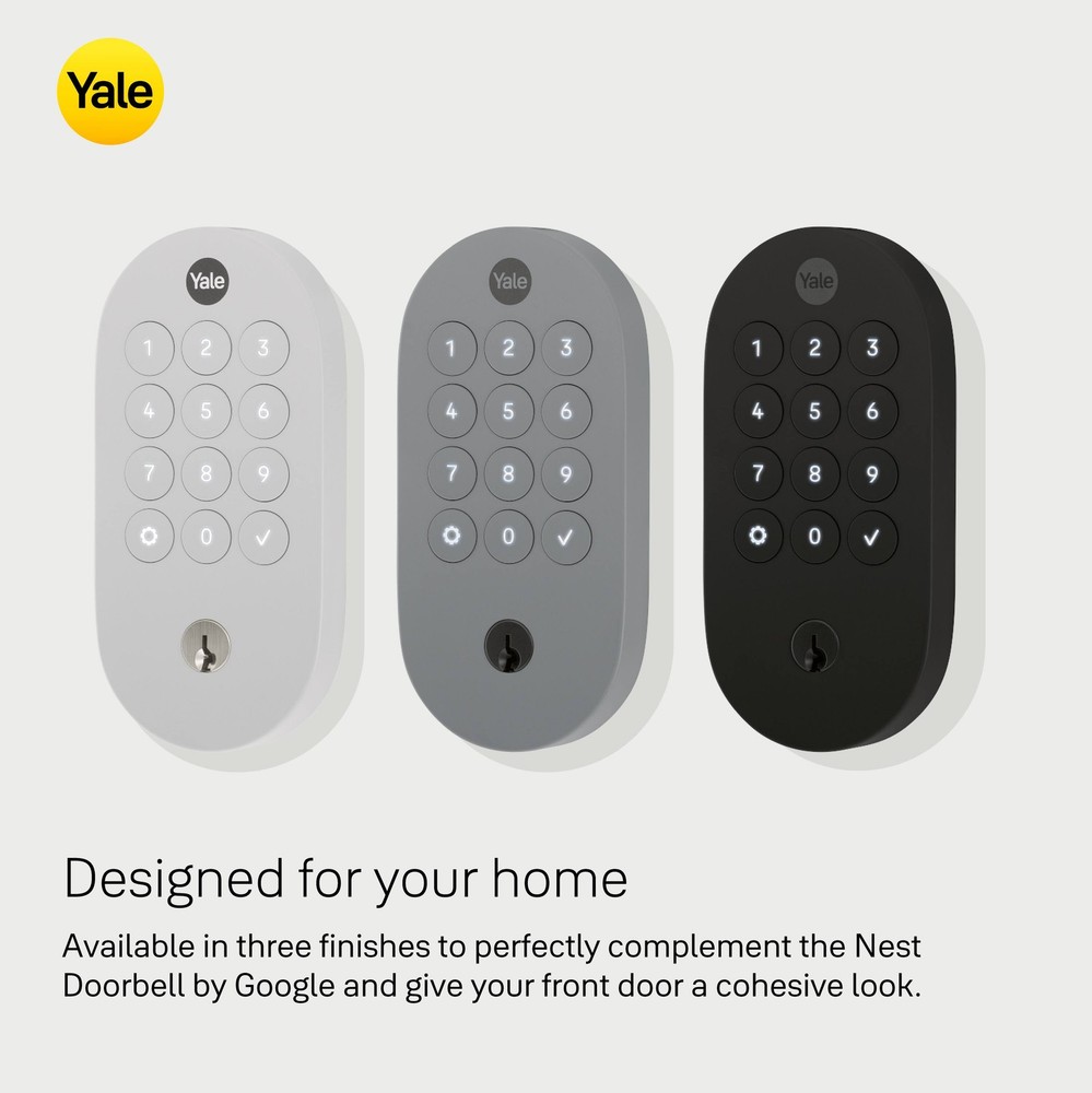 Yale - Smart Lock with Matter, Designed for Google Home; Electronic Deadbolt ...