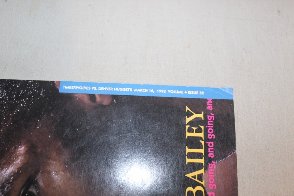 Minnesota Timberwolves “Timberwolves Tonight” Game Program 3/16/1993 Vs Denver