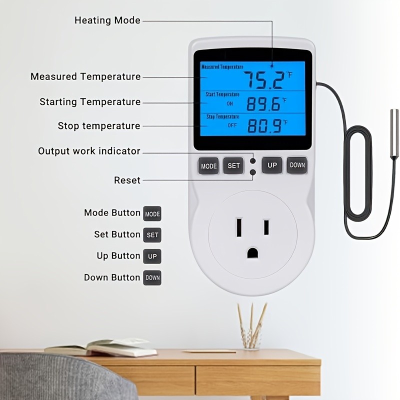 INKBIRDPLUS Temperature Control Socket with HD LCD Display and Timer