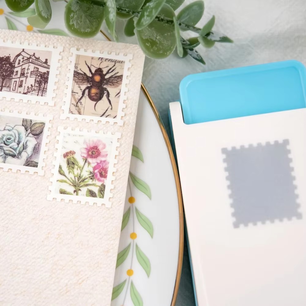 0.8inch Rectangle Postage Stamp Punch Stamp Shape Embossing Machine DIY Crafting