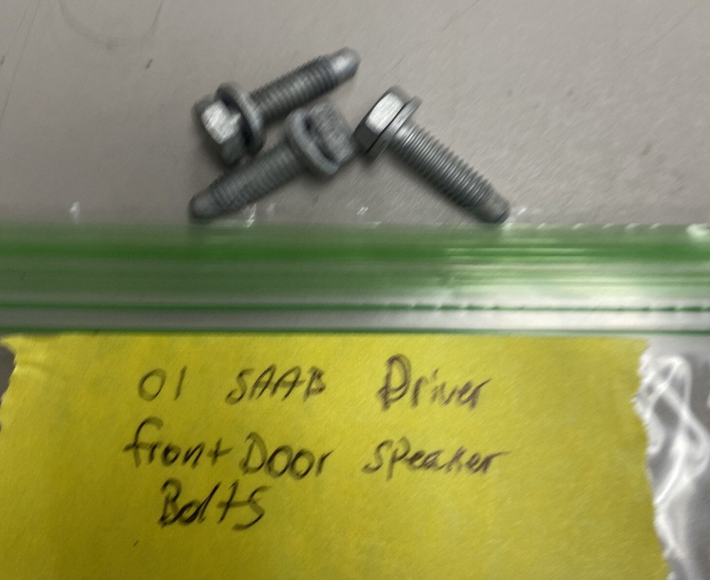 01 Saab Driver Front Door Speaker Bolts