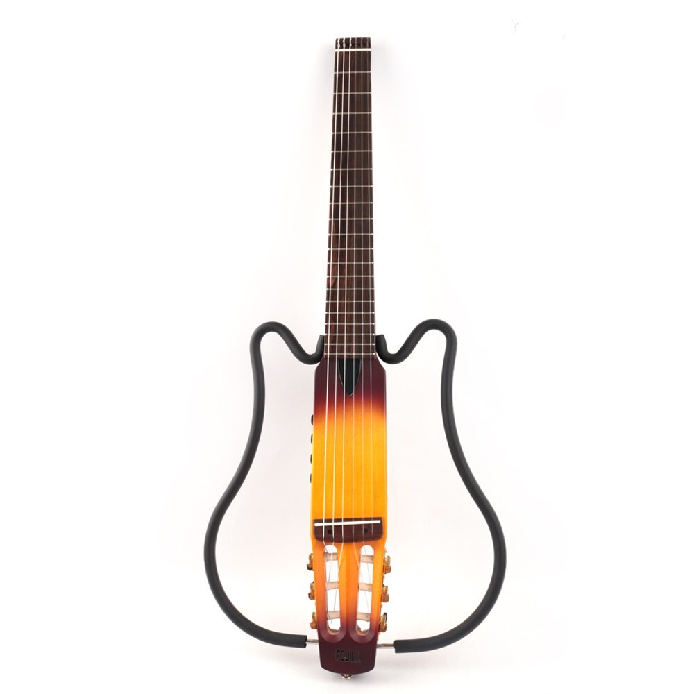 electric classical guitar silent nylon string headless built in effect portable