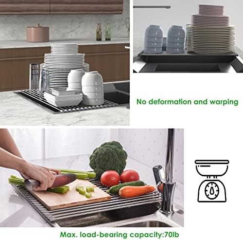 Roll Up Stainless Steel Dish Drying Rack