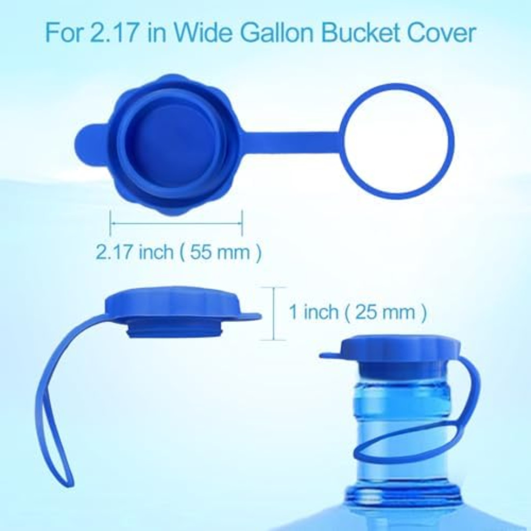 5 Pcs Reusable 5 Gallon Water Jug Caps Leak Proof Bottle Lids 55mm Water Bottles