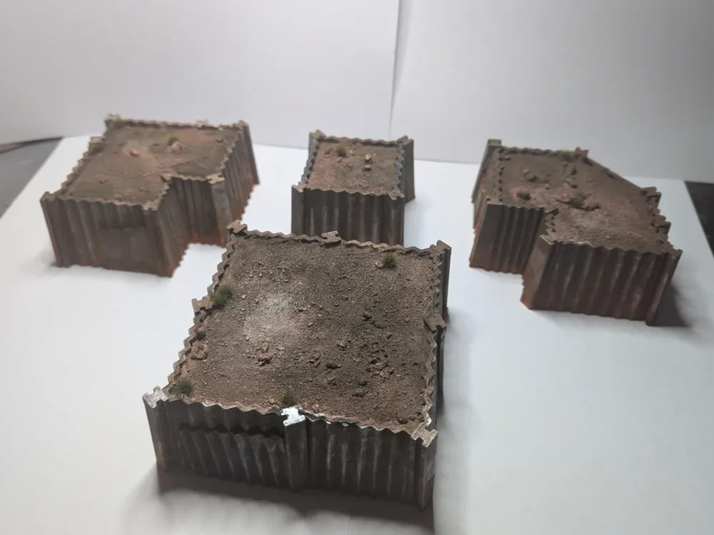 Trench Blocks – Modular Wargaming Terrain – 10-Piece Set – 3D Printed