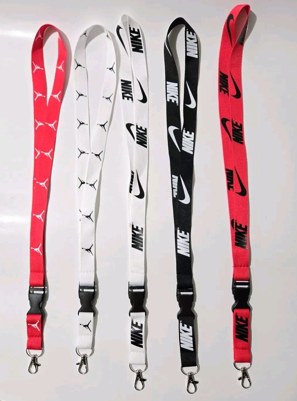 5pack Nike Lanyard Detachable Keychain Badge ID Holder All Different Colors NEW!