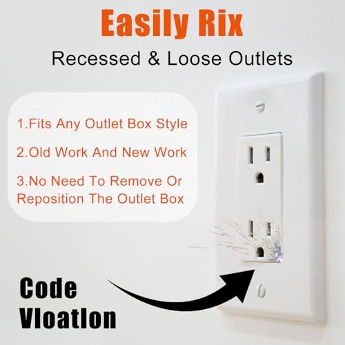 6Pcs 1/2" Single Gang Outlet Box Extender Electrical Box Extender with Blue