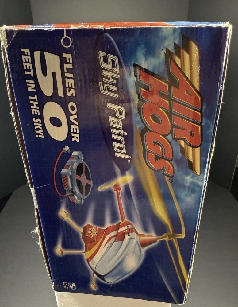 Air Hogs Sky Patrol RC Helicopter 2002 Spin Master Complete