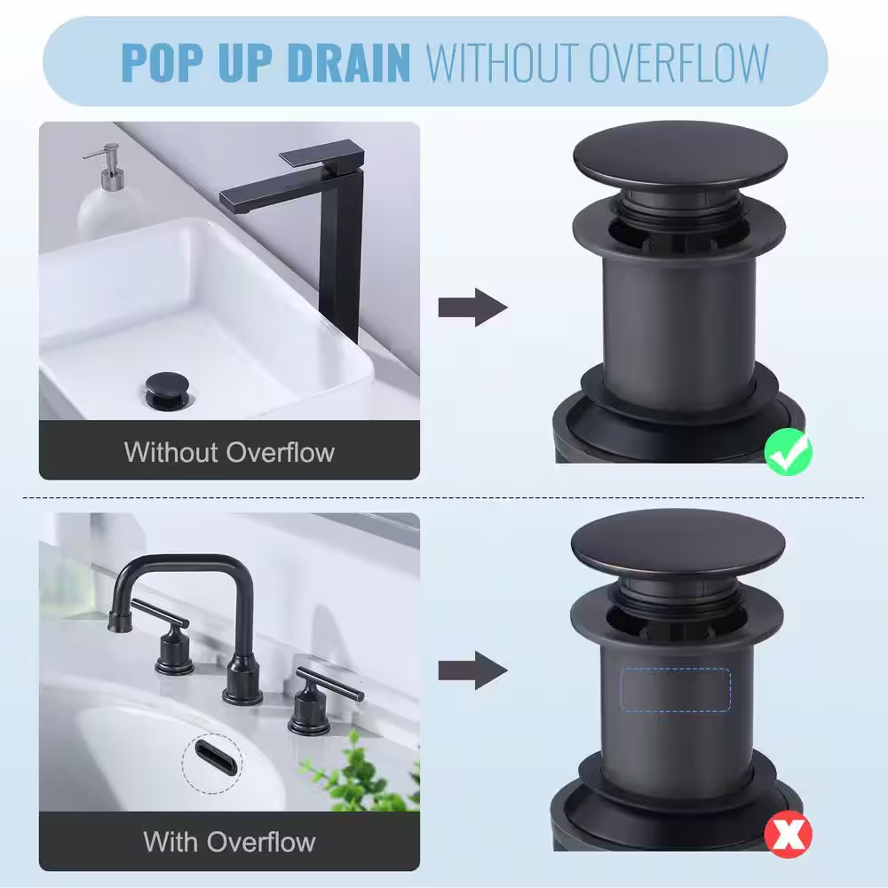 Drain Assembly Stopper without Overflow in Oil Rubbed Bronze