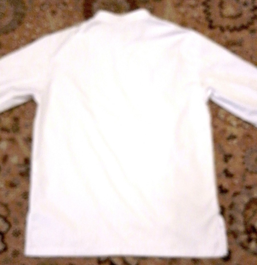 F34) CLEMENT DESIGN CHEF COAT SIZE 2 LARGE LONG SLEEVE NICE USED CONDITION