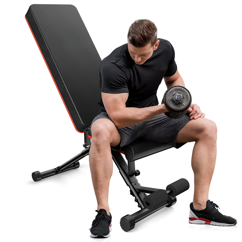 Adjustable 9-Position Weight Bench, 795Lbs Capacity, Foldable for Home Gym