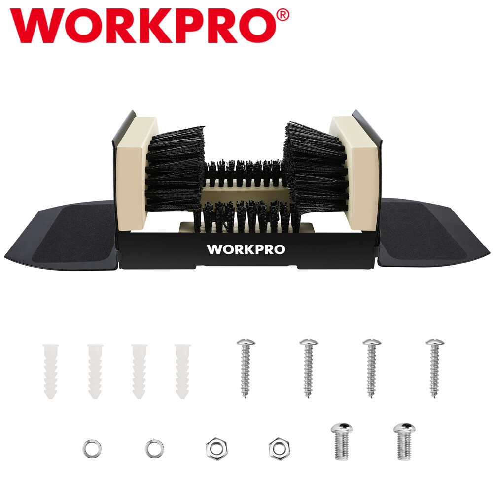 WORKPRO Boot Scrubber Heavy Duty Boot Cleaning Scraper Brush Shoe Mud Cleaner US