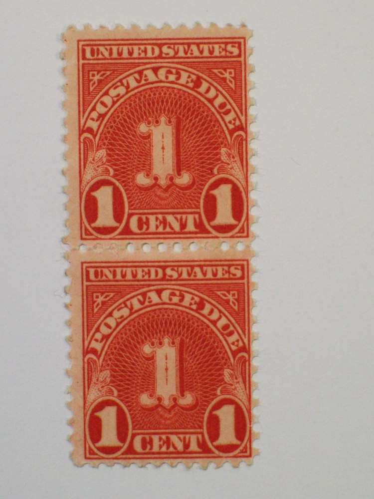 1931 US Postage Due Stamp Pair, Scott #J80 MNH
