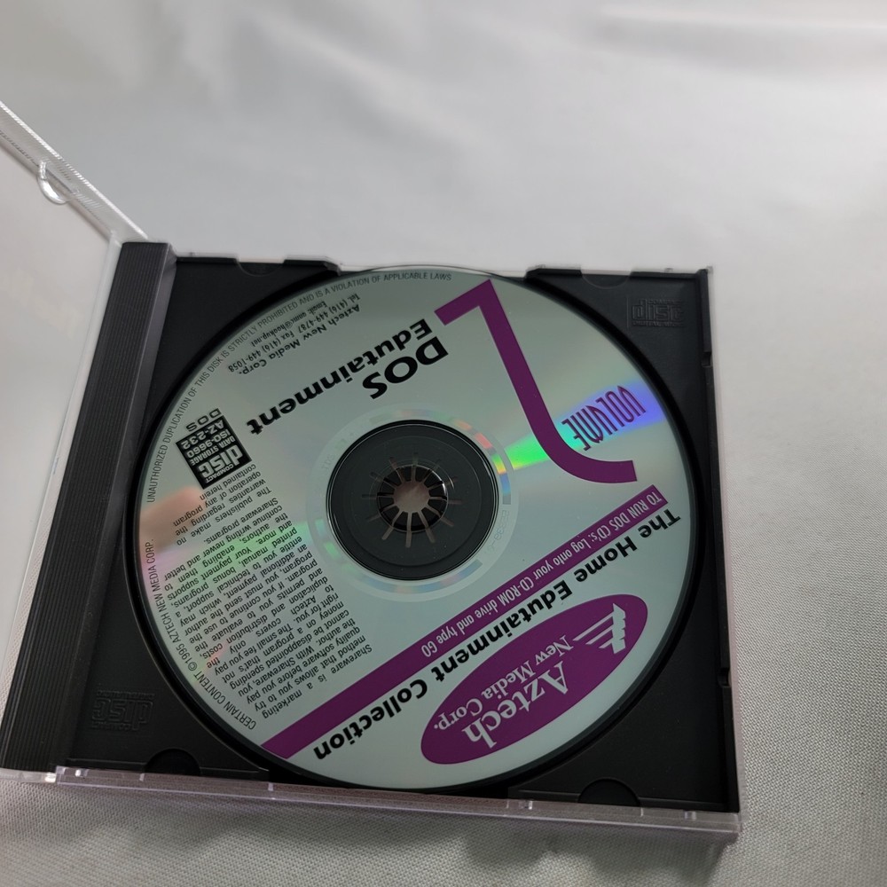 Vintage 1995 Aztech Media Group PC Software Vol. 2 DOS Edutainment