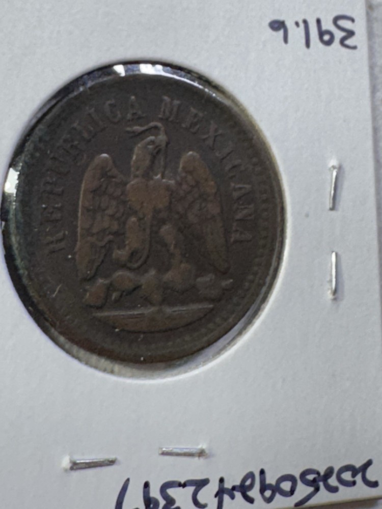1897-Mo Mexico 1 Centavo Copper Coin