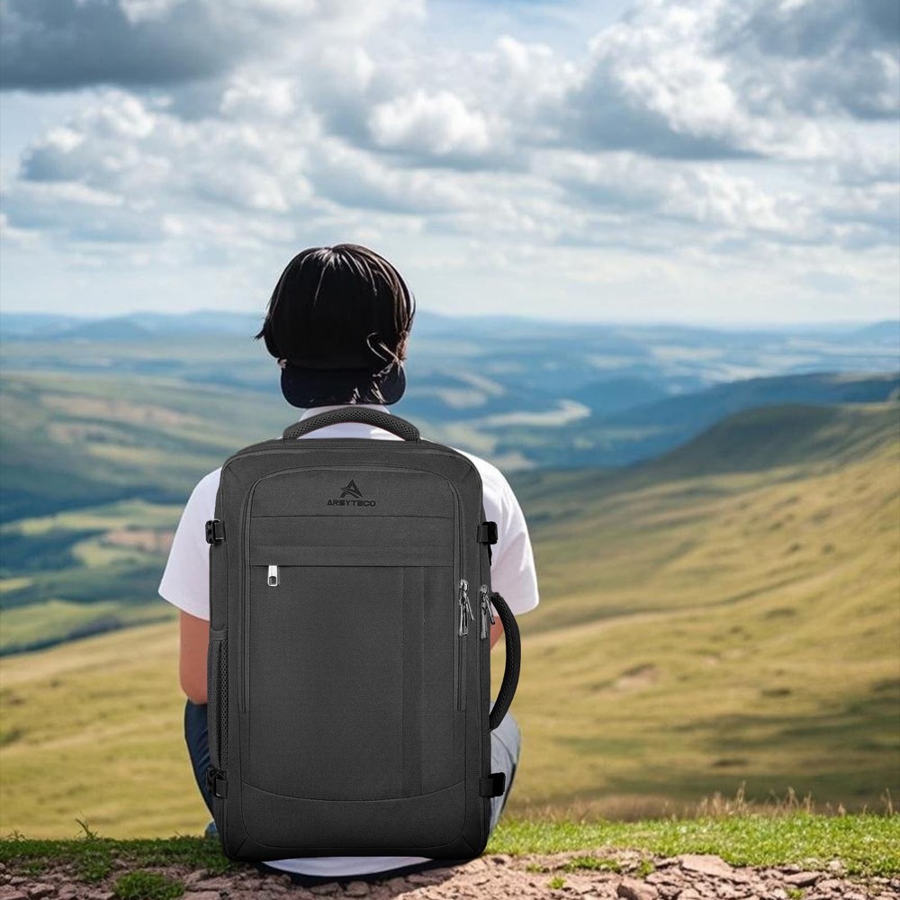 Travel Backpack, 50L Expandable Extra Large Laptop Backpack, Carry On Backpac...