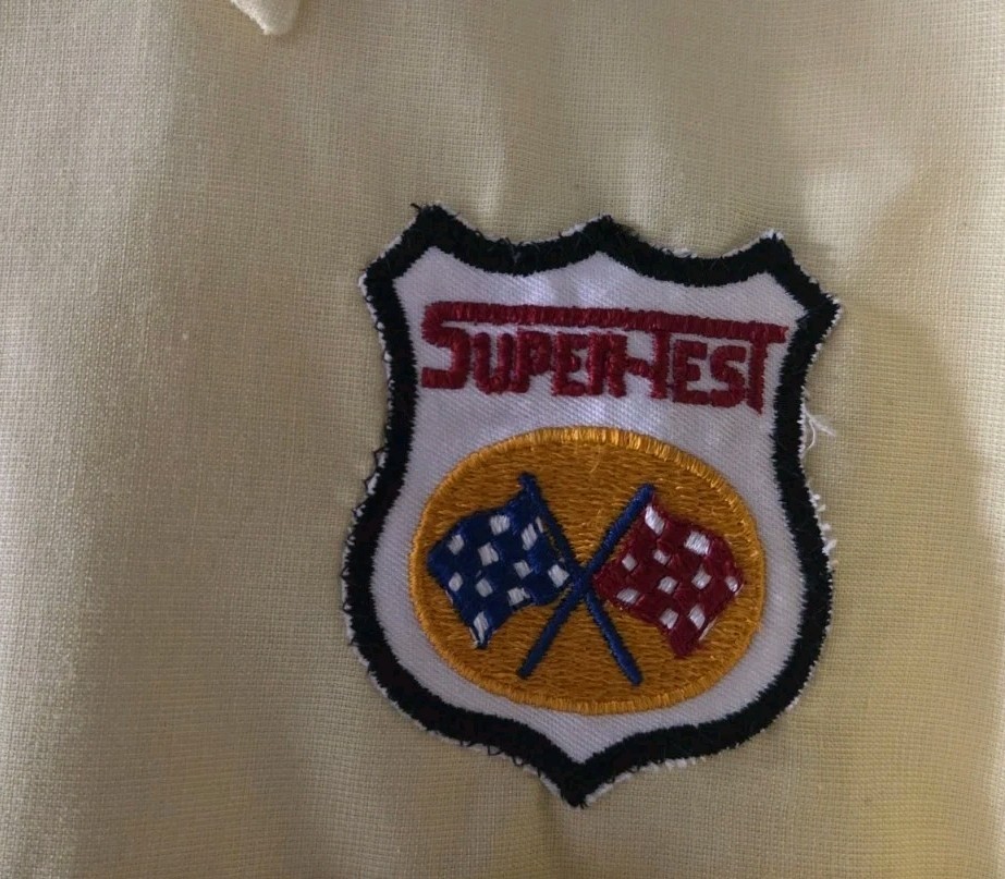 VINTAGE RARE SUPERTEST GASOLINE UNIFORM SHIRT GAS STATION MOTOR OIL