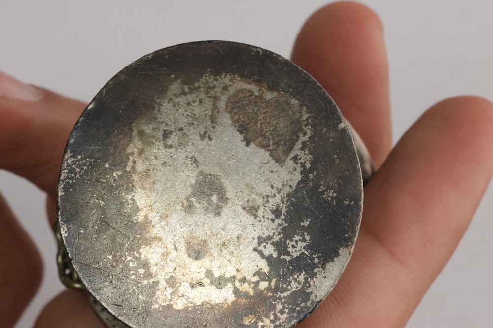 Solid Sterling Silver Plain Vintage Tobacco or pill container