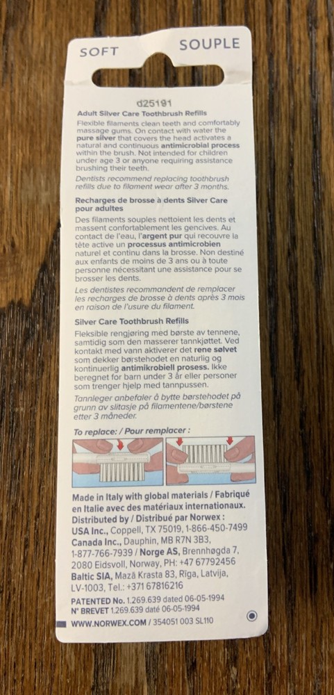 Norwex Toothbrush Soft Refills NIP