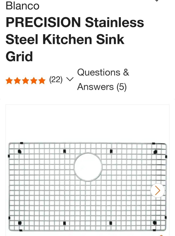 BLANCO PRECISION Stainless Steel Kitchen Sink Grid