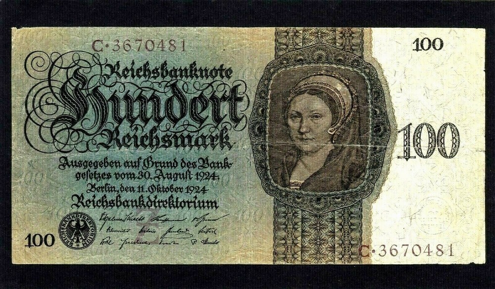 Germany 100 Reichmark 1924  P-178  VG