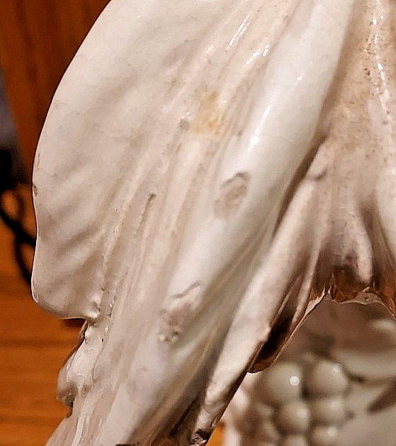 Large Italian Ceramic White Rooster/ Chicken 14"