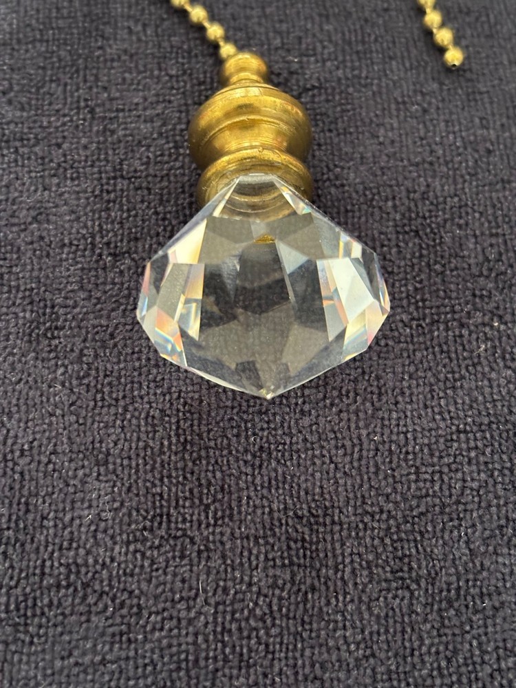 Glass Fan Light Pull - Diamond Shape
