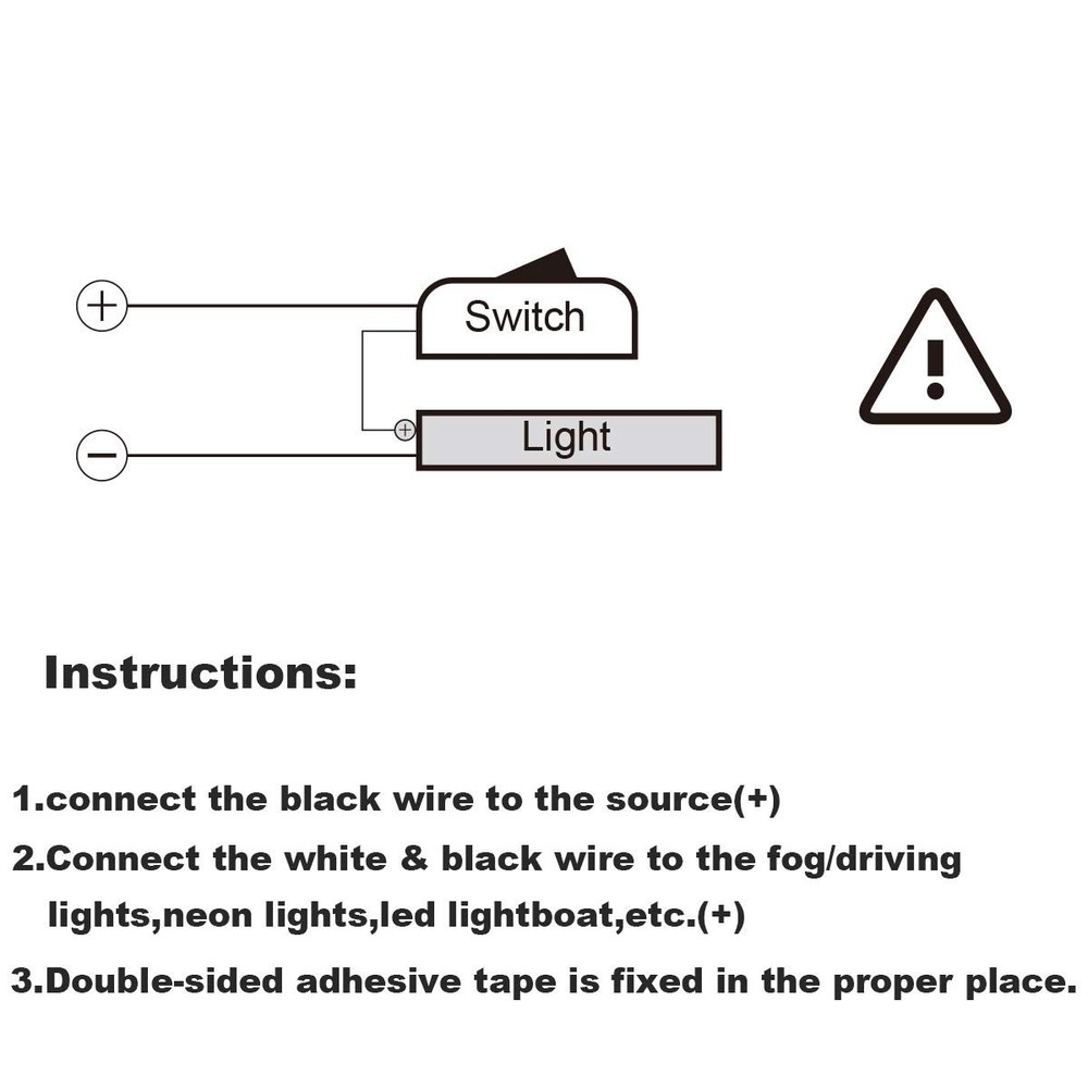 Botón interruptor 12V forma gota con cables para luces y faros