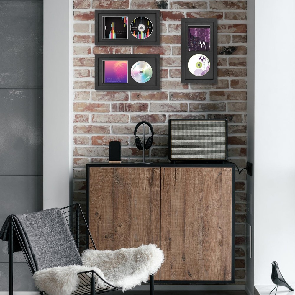 FramePro CD Display Frame, 14.2"x7.7" Signed CD Cases and Discs Holder, Wall ...