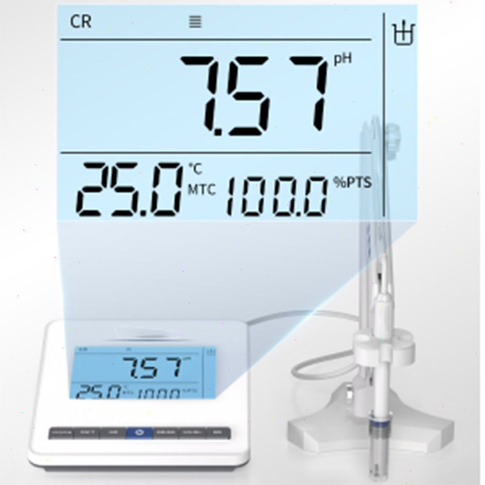 Benchtop PH Meter PH Tester with Buffer Powder 50 Groups Data Storage -2.00～18.0