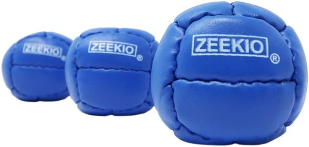 Professional 12 Panel Juggling Balls - Leather - Blue