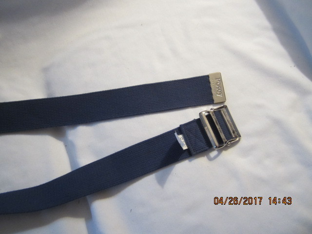 Preowned 52" Blue Canvas Posey Belt