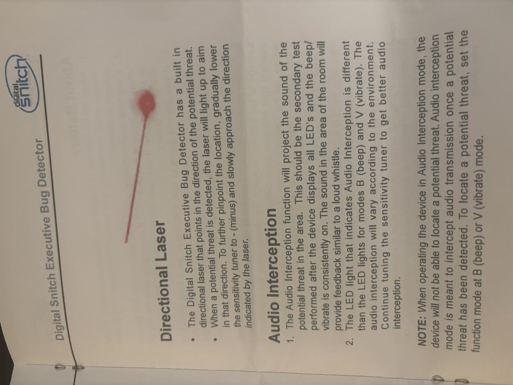 Anti-Spy RF Signal Bug Detector